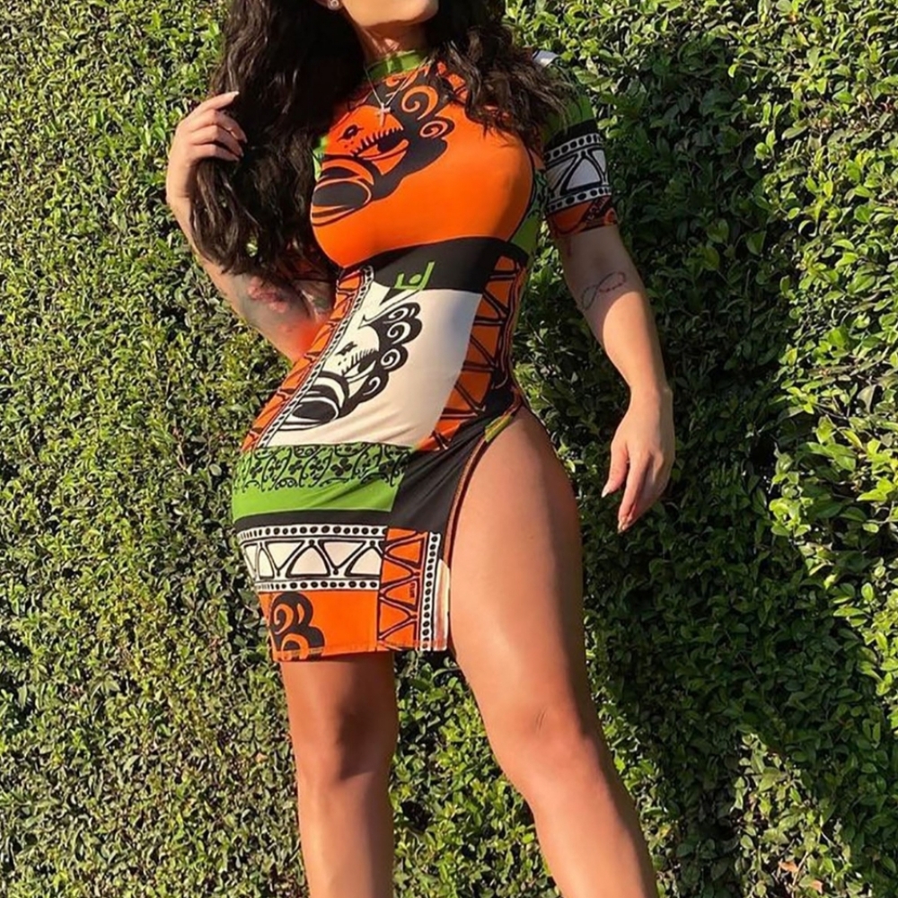 Color combo dress